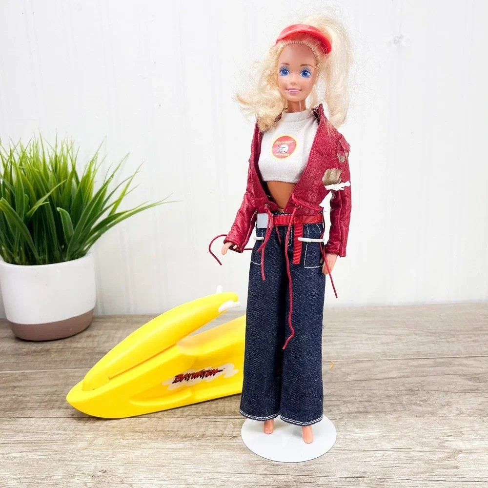Mattel BAYWATCH Barbie Lifeguard Barbie Doll, 1994‎ with Jetski